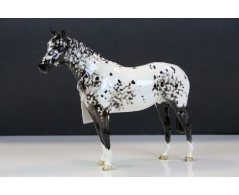 Beswick ceramic No.1772a Appaloosa Stallion in "Black &amp; White" Colourway No.1, standing approx.20.3cm 