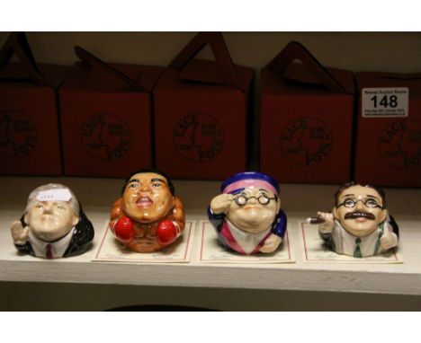 10 Boxed Kevin Francis ceramic Face Pots, all with COA's