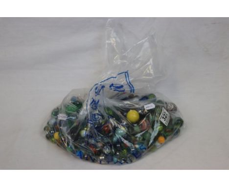 Bag of vintage Glass Marbles, various sizes and styles