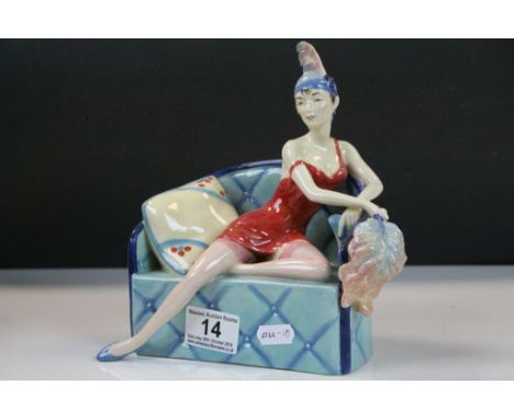 Boxed Kevin Francis ceramic figurine "La Femme Fatal", ltd edn no.631 of 750, modelled by Andy Moss, standing approx. 20cm, p