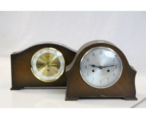 Mid 20th century Enfield two train mantle clock and a Bentima 8 day mantle clock