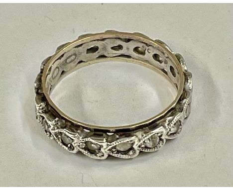 9ct Gold &amp; Silver Eternity Ring  