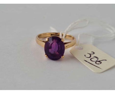 An amethyst 9ct dress ring size O 3.3g inc