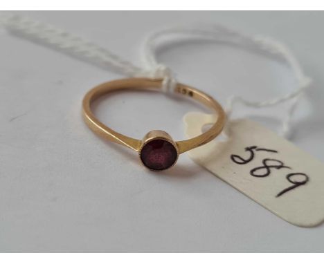 A Garnet Set Ring 9ct Size W&nbsp;