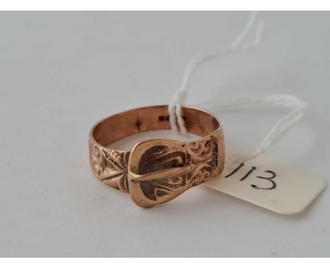 A buckle ring 9ct size T   3.5 gms