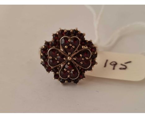A garnet cluster ring size N
