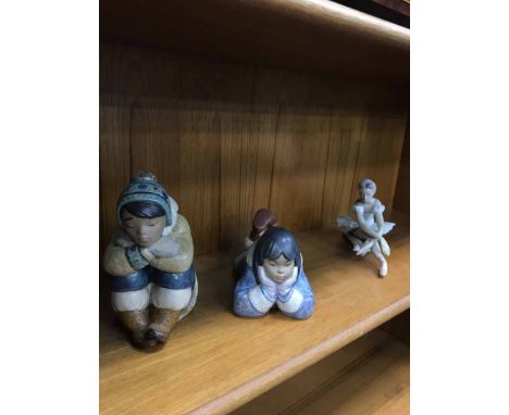 TWO LLADRO FIGURESboth in boxes; along with a Nao figure, in box