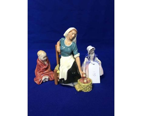 THREE ROYAL DOULTON FIGUREScomprising 'Dinky Do', 'The Little Pig' and 'The Apple Maid'