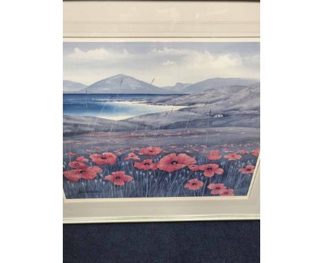 JIM NICOLSON,POPPIESlimited edition print, signed and numbered 2/950Mounted, framed and under glass