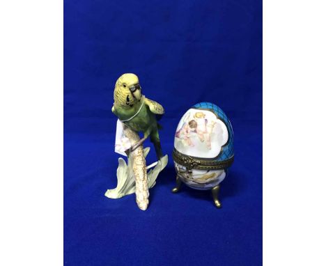 LOT OF CONTINENTAL CERAMICSincluding Goebel budgie, Bacchus wine jug etc