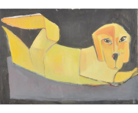 Kerstin McGregor (b. 1962-2012)
Untitled Dog
Oil on canvas painting
Unsigned
Measures approx. 61cm x 91cm

Kerstin McGregor w