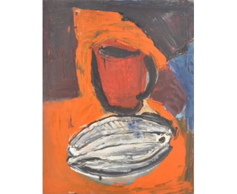 Kerstin McGregor (b. 1962-2012)
Untitled Still Life with Cup
Abstract oil on canvas painting
Unsigned
Measures approx. 84cm x