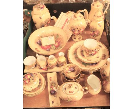 An Aynsley Orchard Gold pattern part tea, coffee and dinner serviceCondition report: All pieces appear to have no visible cra