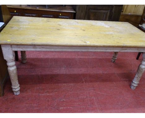 A good vintage pine farmhouse kitchen table