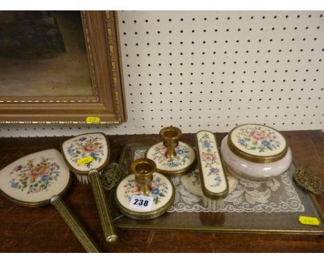 A vintage dressing table set