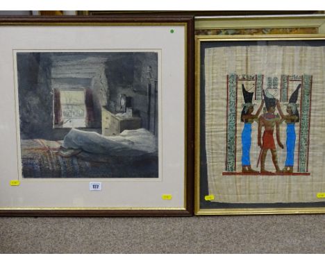 KEITH ANDREW limited edition (318/550) print - cottage interior&nbsp;(papyrus painting image is in Lot 177 but belongs in Lot