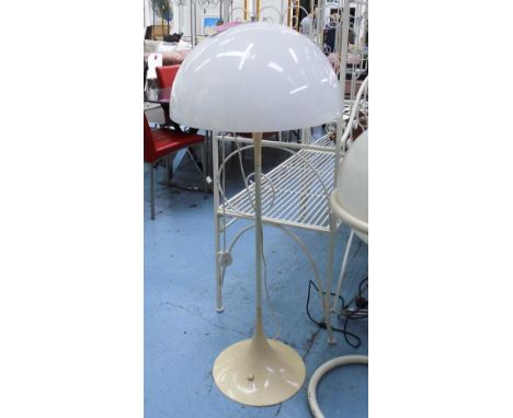 FLOOR LAMP, by Verner Panton for Louis Poulsen, tulip style with white shade, 123cm H x 49cm W.