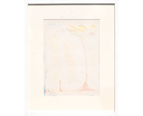 ALBERTO GIACOMETTI, 'L'Arbre (Tree)', 1952, lithograph, printed by mourlot, 35cm x 25cm, framed.