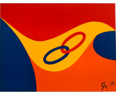 ALEXANDER CALDER, 'Friendship' flying colours collection, 1974, lithograph in colours, signed in plate, 51cm x 66cm framed an