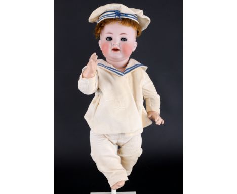 Kämmer und Reinhardt / Simon und Halbig 126 Charakterpuppe Junge um 1914, character doll boy around 1914,im Nacken gemarkt K 