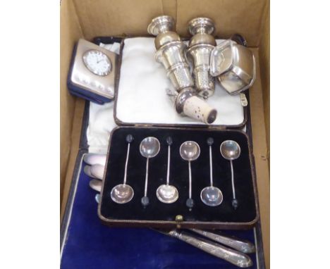 Silver collectables and flatware: to include condiments&nbsp; mixed marks&nbsp; 