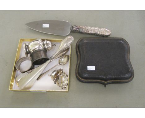 Silver collectables: to include napkin rings and flatware&nbsp; mixed marks&nbsp; 