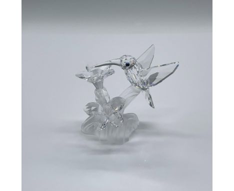 Part of the Among Flowers And Foliage collection, and later Feather Beauties theme. A clear crystal hummingbird and flowers o