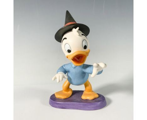 Porcelain figurine of Nephew Duck from the movie Trick or Treat. Item #1215536. WDCC backstamp on the bottom. Certificate of 