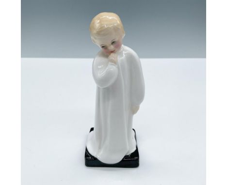 Glossy porcelain. Modeled in a white night robe. Royal Doulton backstamp. Artist: Charles VyseIssued: 1944 - 1997Dimensions: 