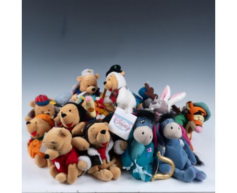 A large lot of adorable Disney Store character stuffed animals from movies such a Winnie the Pooh and A Bug's Life. Donald Du