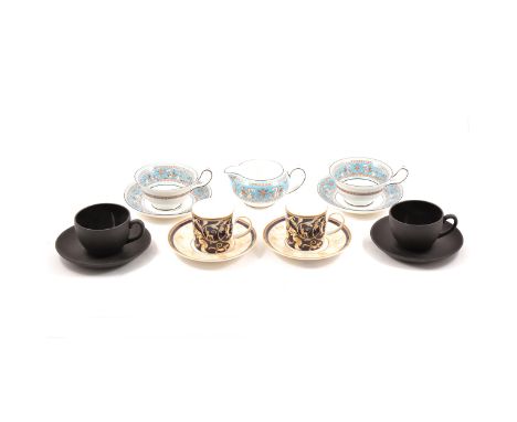 Wedgwood - “Florentine” part tea service in the turquoise colourway, “Ice Rose” part coffee set, two "Cornucopia" cups and sa
