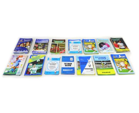 Over 200 Tottenham Hotspur home and away football programmes spanning 1964-2007, with over 180 home programmes, and over twen