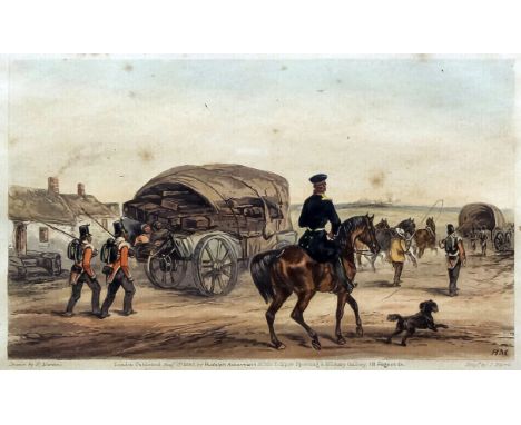 John Harris (1811-1865) after Henry Martens (? - 1860) - Six coloured lithographs - From R. Ackermann's Military Scraps - "Ch
