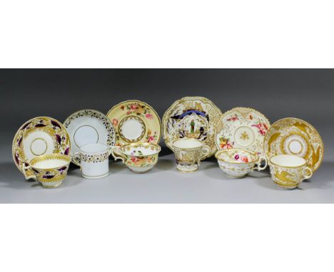 An interesting reference collection of late 18th, 19th and 20th Century British porcelain and bone china coffee cans, tea cup