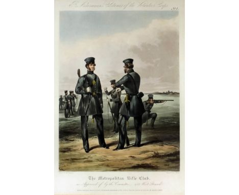 John Harris (1811-1865) after Henry Martens (? - 1860) - Lithograph - "The Metropolitan Rifle Club", published March 24th 185