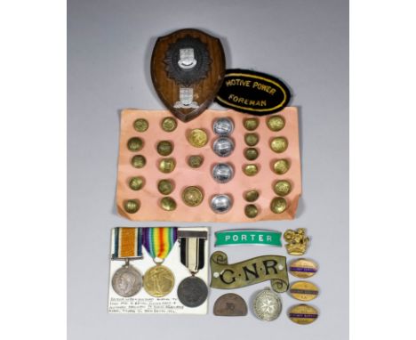 Two George V First World War medals to "25011 Pte. J. Batho. E. Sussex R.", comprising - 1914-1918 War Medal and Victory Meda