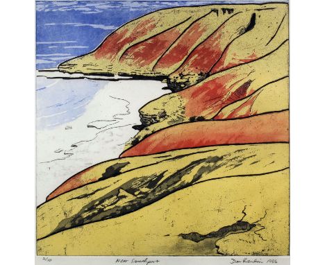 Don Rankin (20th Century Australian) - Limited edition coloured lithograph - "Near Southport", 14.5ins x 14.25ins, signed, ti