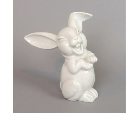 HEIDENREICH, Fritz (* 1895 Mering †1966 Selb) für Porzellanmanuf. Phillip Rosenthal/ Selb, Weiß, Lachender Hase, Formnummer 5