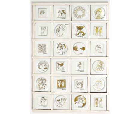WARHOL, Andy (*1928 Pittsburgh †1987 Manhattan) für Porzellanmanuf Phillip Rosenthal/ Selb, Studio Line, Wand-Objekt "Golden 