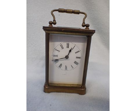 A CARRIAGE CLOCK unmarked