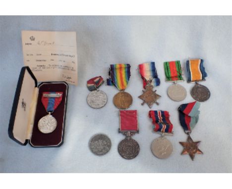 A FIRST WORLD WAR TRIO 'F. GRANT. B. R. C. &amp; ST. J. J.', WITH BRITISH EMPIRE MEDAL awarded to Frank Grant; 1939-1945 War 