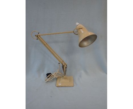 A VINTAGE HERBERT TERRY &amp; SONS ANGLEPOISE LAMP in cream (for re-wiring)
