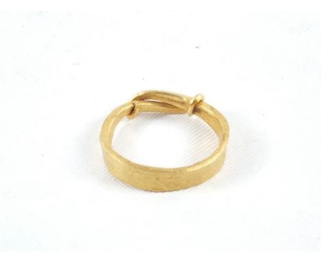 A Saxon Gold looped finger ring 6th-8th AD, weight 5.15 gms