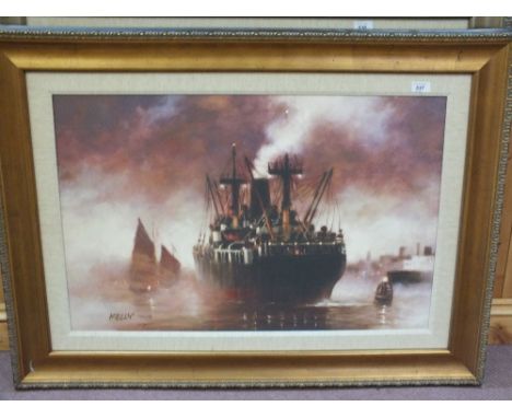 A John Kelly Giclee print on canvas, 21 1/4" x 32", 195, Nocturne