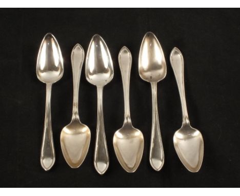 A set of six Silver grapefruit spoons, Sheffield 1931