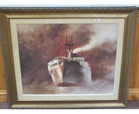 A John Kelly Giclee print on canvas, 25 1/2" x 32", 195, The Grey Ghost