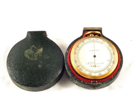 A cased pocket compensated barometer by Casartelli, Manchester