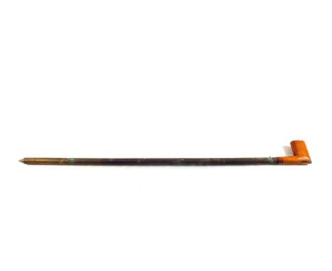 A Brass rotating grain measuring stick, length 34"