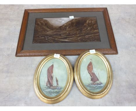 Keneth Jack Ltd Edwardian print, Sunlight Breaking Through, Tilba New South Wales plus other pictures and mirrors