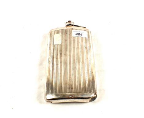 A large Silver plated hip flask